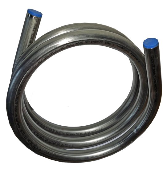 2 m Edelstahl-Rohrspirale, V4A, Rohrdurchmesser 22 mm - zum Schließen ins Bild klicken