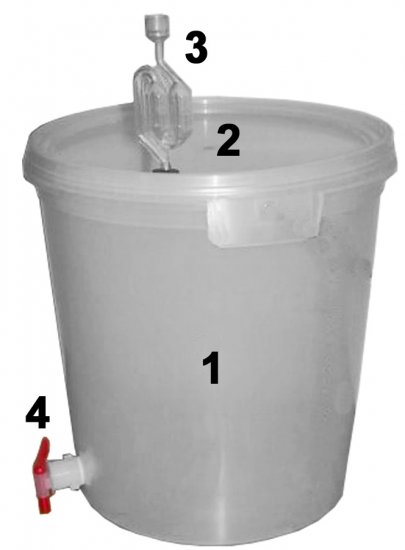 30 l Fermention Bin with Airlock and Tap - Click Image to Close